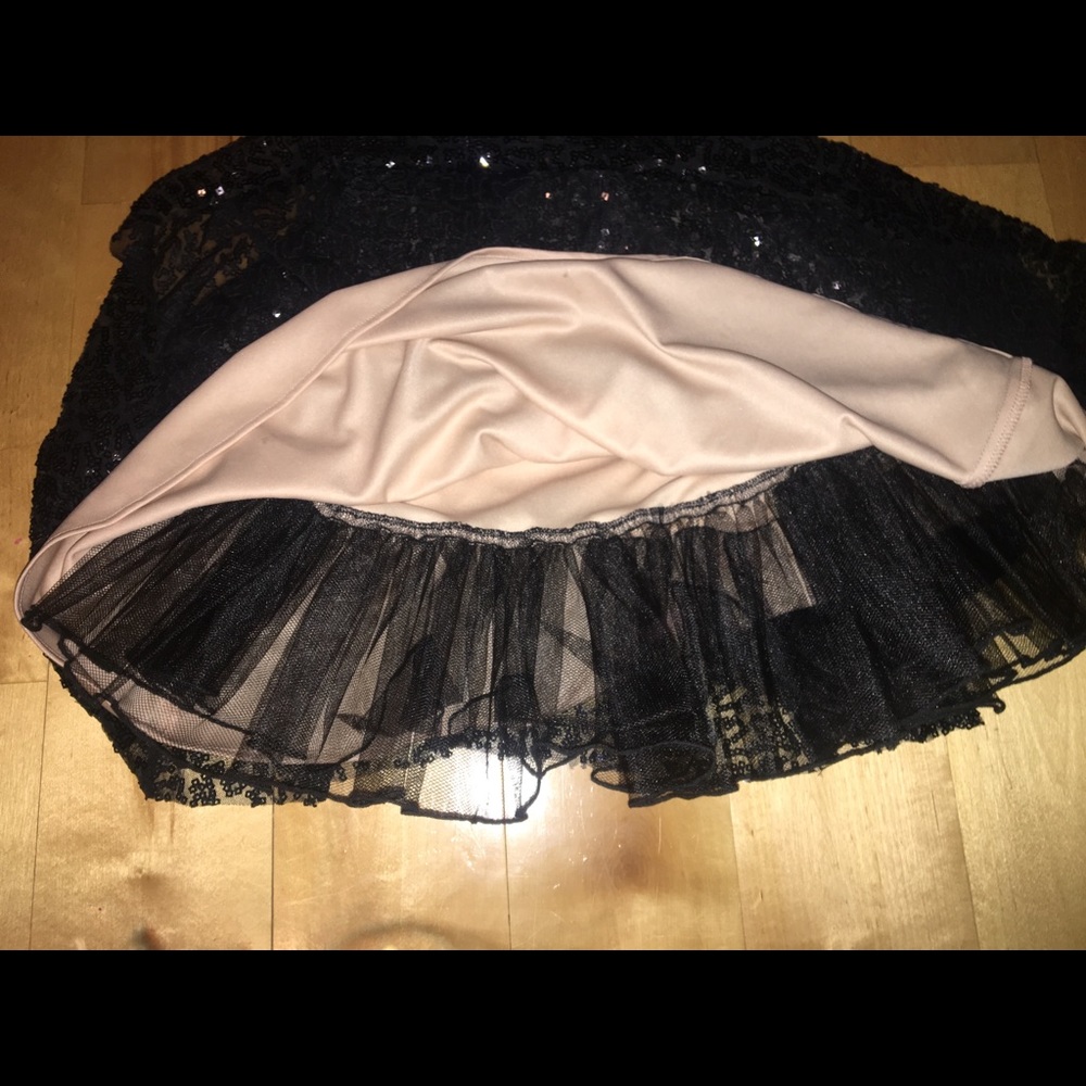 Betsy&Adam black/cream formal one shoulder Dress - Picture 7 of 8